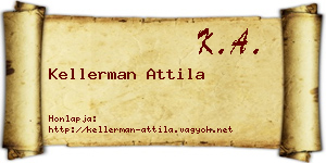 Kellerman Attila névjegykártya